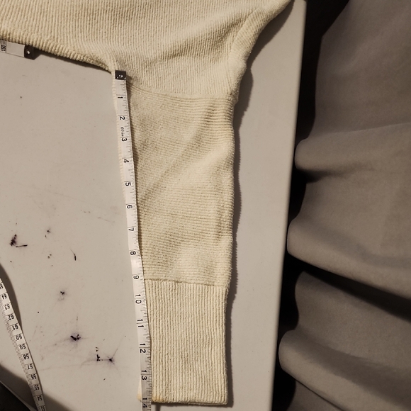 Free People Cream Turtleneck Sweater Oversized Knit - Picture 5 of 8